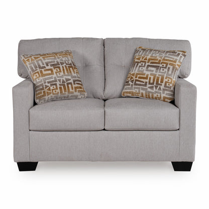 Mahoney Sofa and Loveseat; Pebble