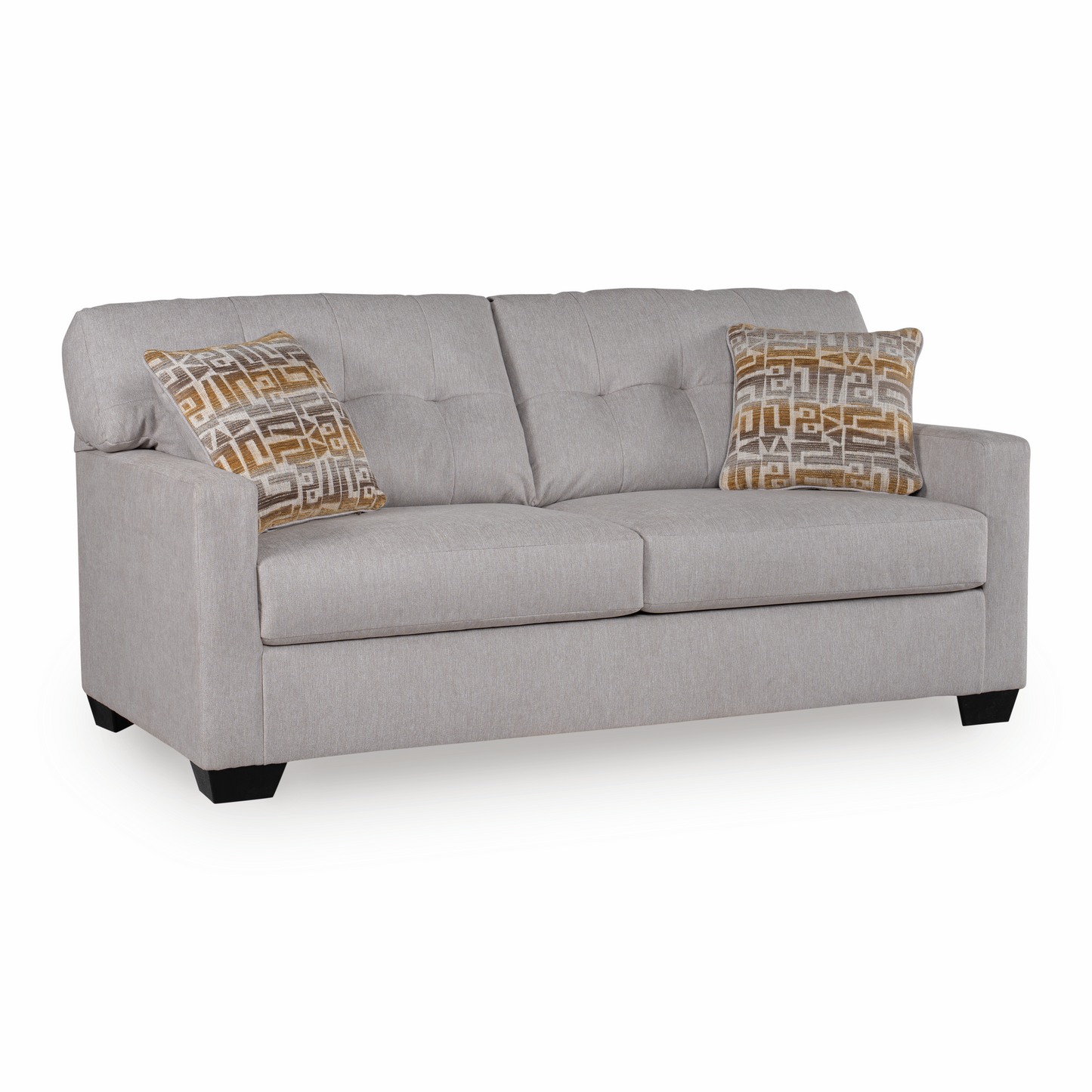 Mahoney Sofa and Loveseat; Pebble