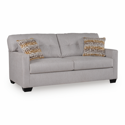 Mahoney Sofa and Loveseat; Pebble