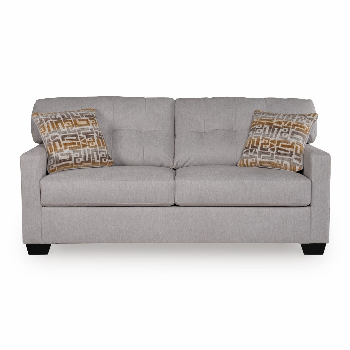 Mahoney Sofa and Loveseat; Pebble