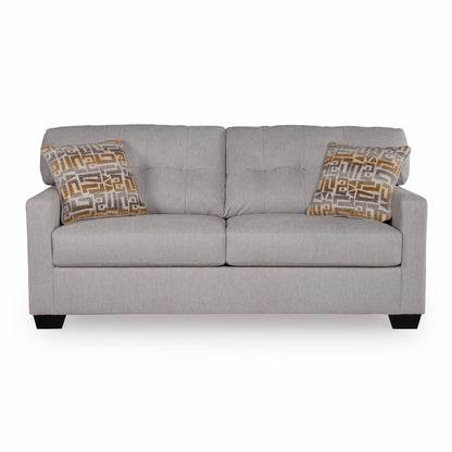 Mahoney Sofa and Loveseat; Pebble
