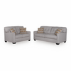 Mahoney Sofa and Loveseat; Pebble
