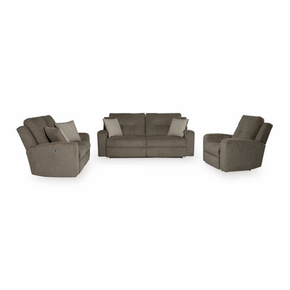 Danum Power Reclining Sofa Set; Alloy