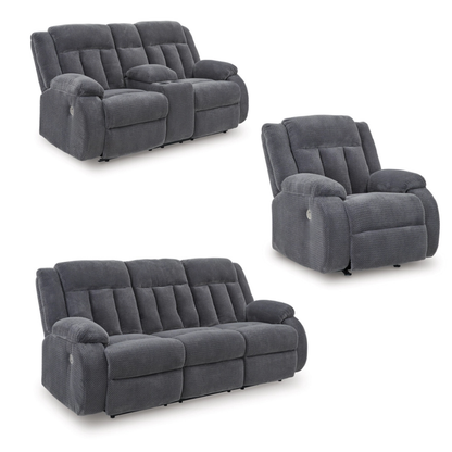 Greely Bend Recliner Set; Steel