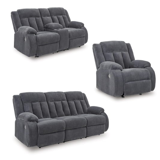 Greely Bend Recliner Set; Steel