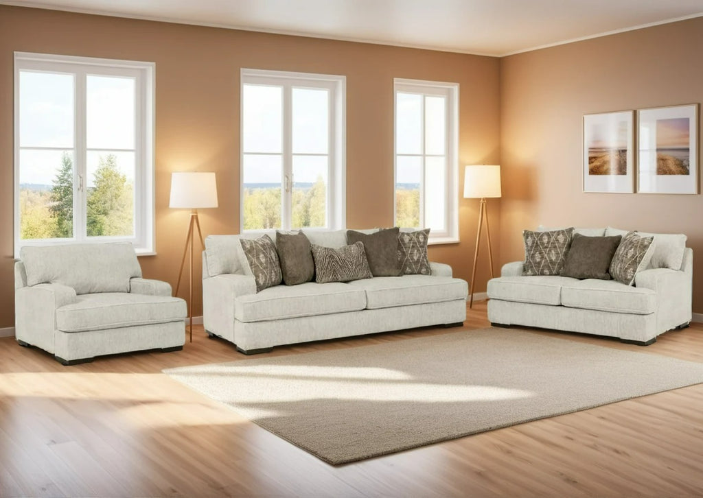 Alesandra Sofa, Loveseat and chair and a half