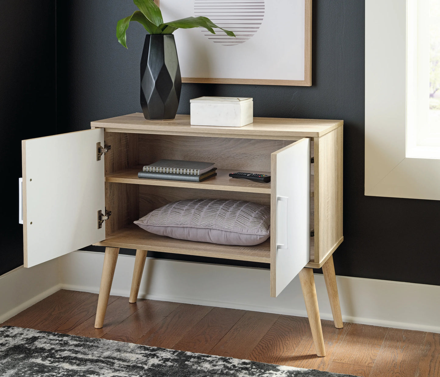 Orinfield Accent Cabinet (Natural/White)