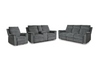 Barnsana Reclining Power Sofa Set; Gravel