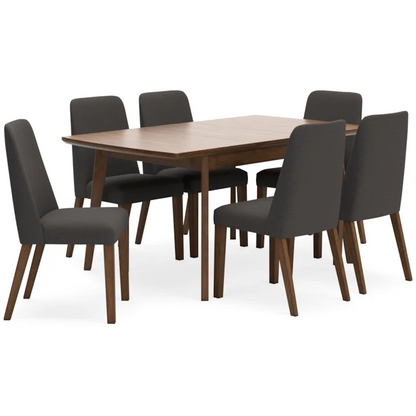 Lyncott Dining Set with Extendable Table with 6 Chairs