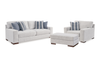 Belvoir Loveseat, Oversized Chair with Ottoman; Snow