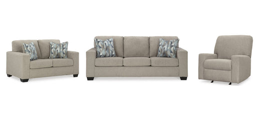 Deltona Sofa, Loveseat and Recliner (Parchment)