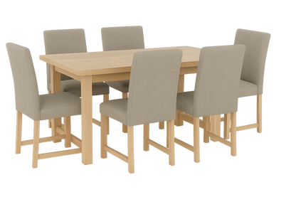 Yalinton Rectangular Dining Room Table with 6 Chairs