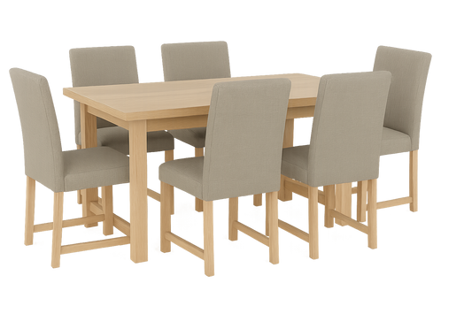 Yalinton Rectangular Dining Room Table with 6 Chairs
