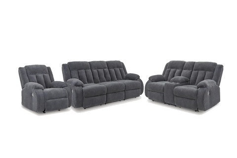 Greely Bend Recliner Set; Steel