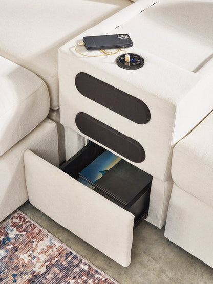 Modmax 9-Piece Sectional with Audio System (Oyster)