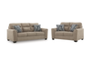 Olten Sofa and Loveseat; Mocha