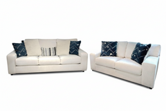 Padova Loveseat and Sofa; Ivory