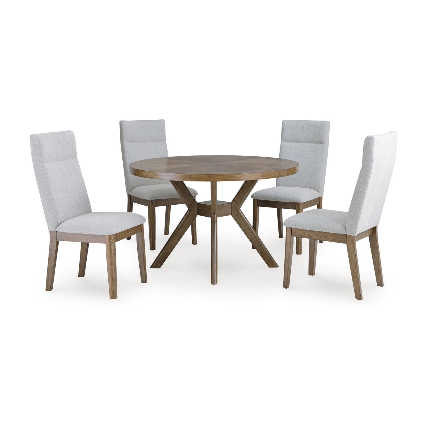 Roanhowe Dining Table and 4 Chairs; Brown
