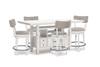 Robbinsdale Counter Height Dining Table and 4 Barstools; Antique White