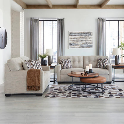 Mahoney Sofa & Loveseat; Pebble