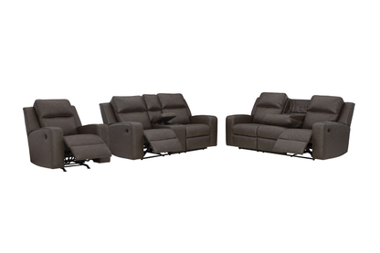 Lavenhorne Reclining Sofa, Loveseat and Recliner; Umber