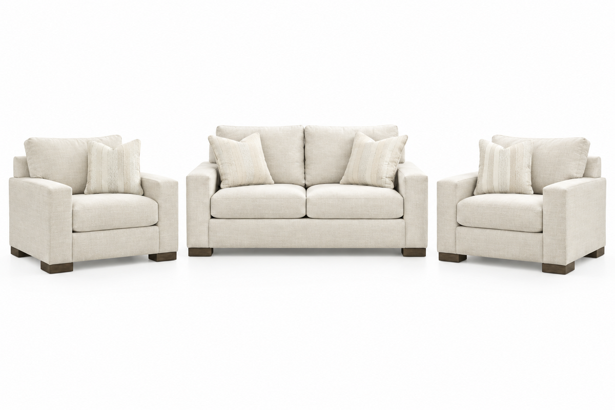 Maggie Loveseat and 3 Chairs; Birch