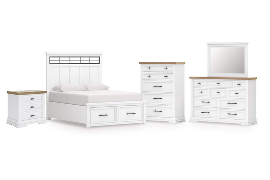 Ashbryn King Panel Storage Bed Set