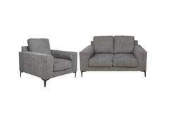 Harrow Pike Chair and Loveseat; Pewter