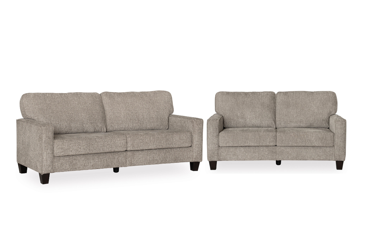 Sheenan Sofa and Loveseat; Iron