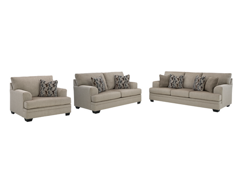 Stonemeade Sofa, Loveseat and Oversized Chair (Taupe)