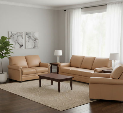 Gaelon Sofa Set; Toffee