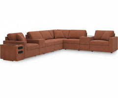 Modmax 9-Piece Sectional with Audio System; Spice