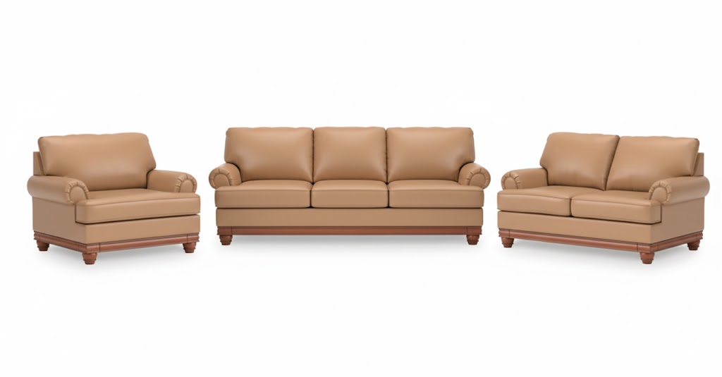 Stoughton Sofa Set; Toffee
