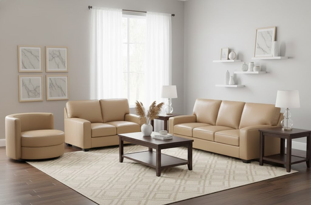 Padova Sofa Set; Toffee