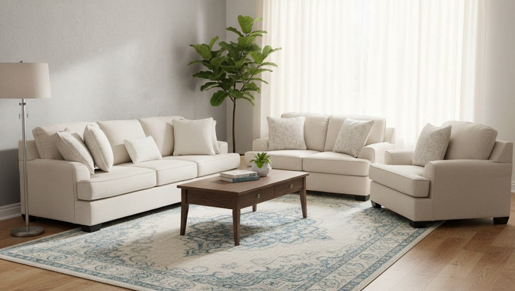 Heartcort Sofa Set; Linen
