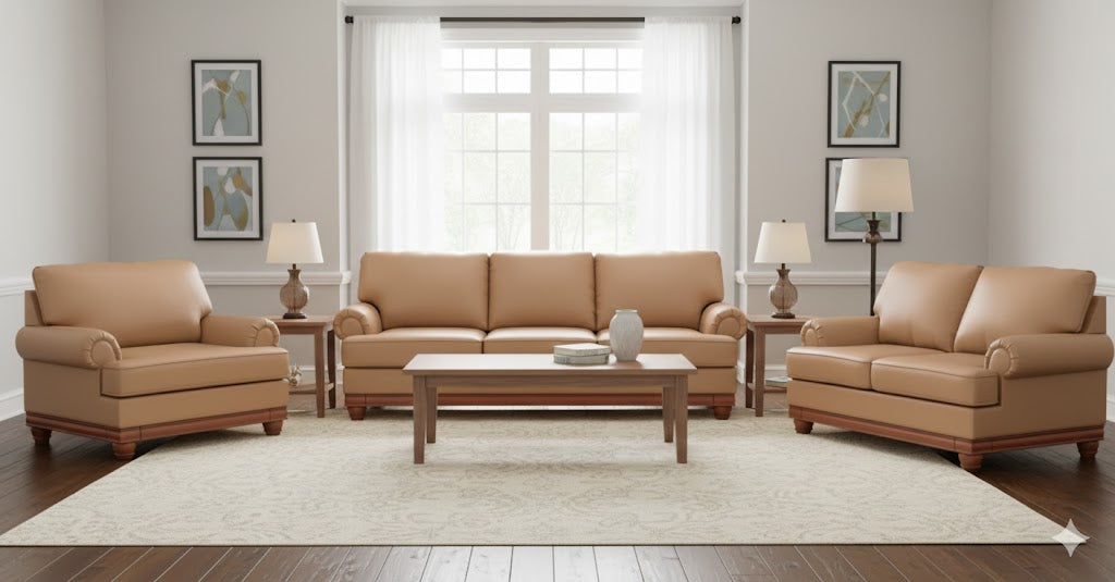 Stoughton Sofa Set; Toffee