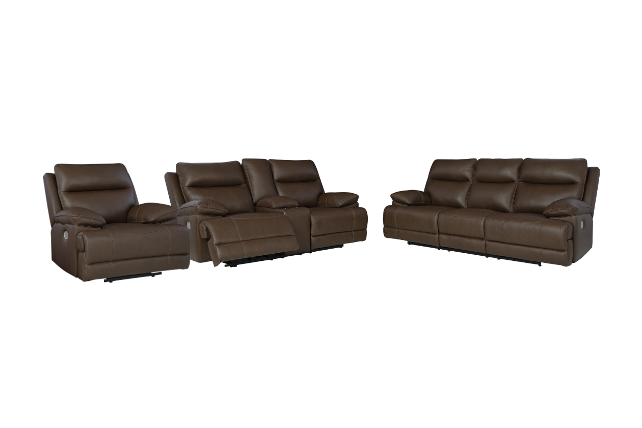 VonRyan Power Reclining Sofa Set with Adjustable Headrest
